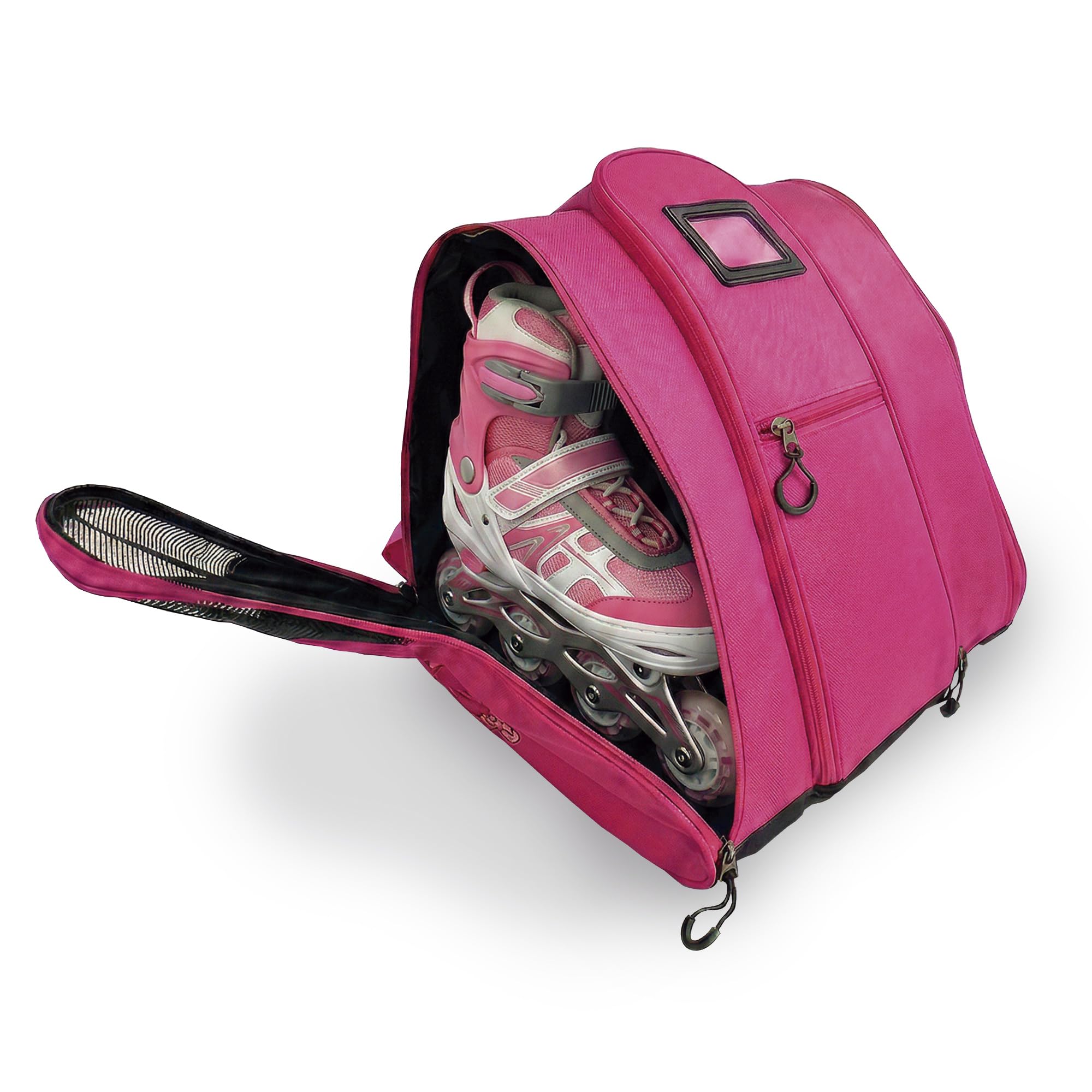 DOJA Barcelona Borsa Pattini in Linea Bambini - Rosa - Regolabile, Borsone Pattinaggio Artistico, Ruote e Protezioni in Tessuto Robusto, Borsa Pattini Rotelle, Copripattini Pattinaggio Rotelle