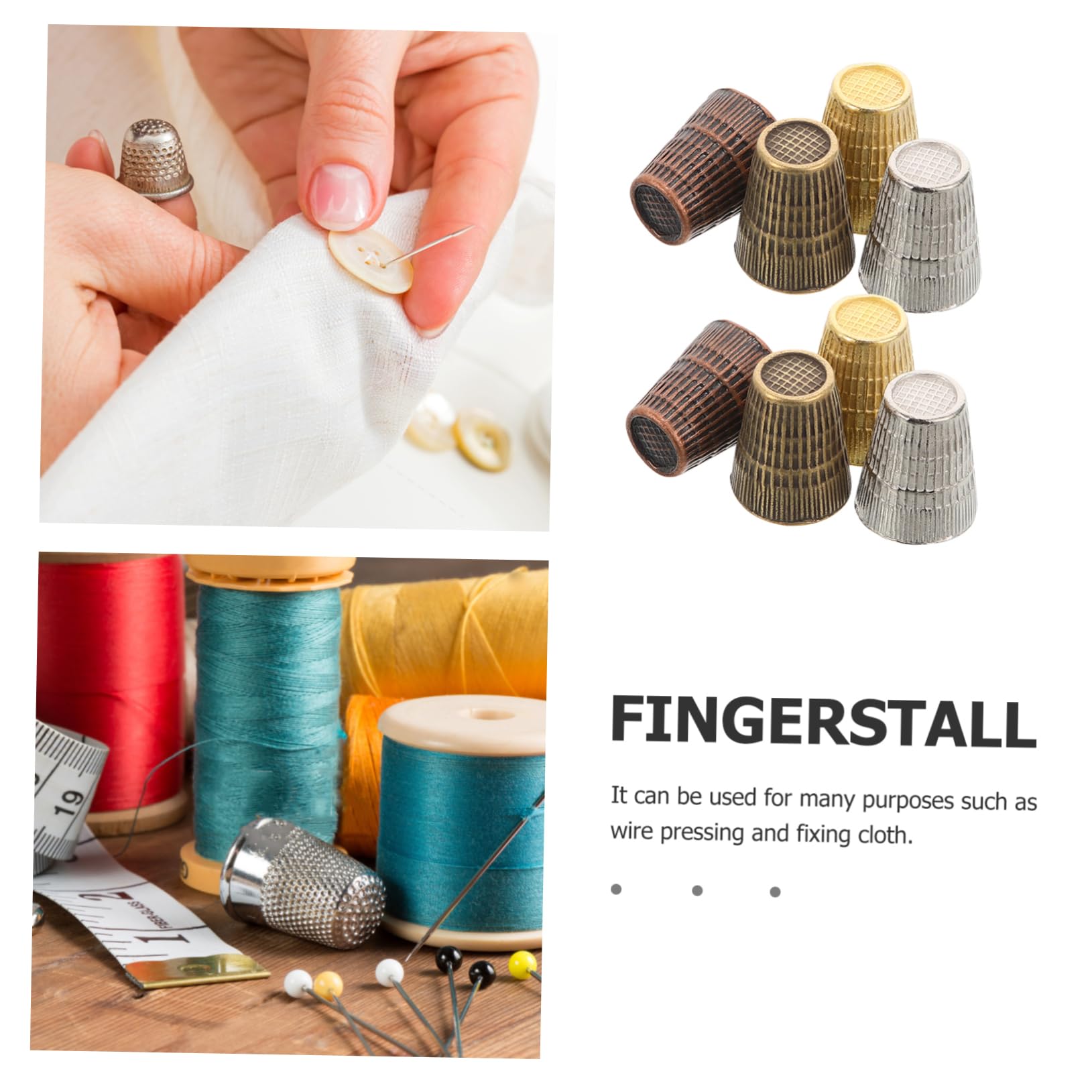 Gadpiparty 5 Series De Dedal Puntada A Prueba De Cortes Dedos De Coser Herramienta De Costura Dedal Profesional Dedal De Bordado Dedal Para Bordar Metal 8 Piezas X 5