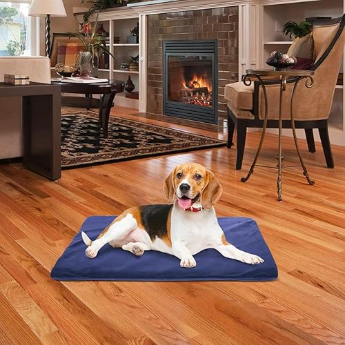 Miniatura 7 de RIOGOO Almohadilla térmica para mascotas, almohadilla térmica eléctrica para perros y gatos, tapete de calentamiento interior con apagado automático