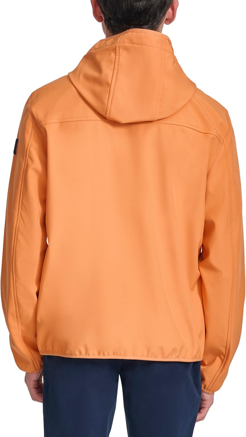 Tommy Hilfiger Men's Lightweight Water Resistant Breathable Hooded Performance Softshell Jacket - Image 3