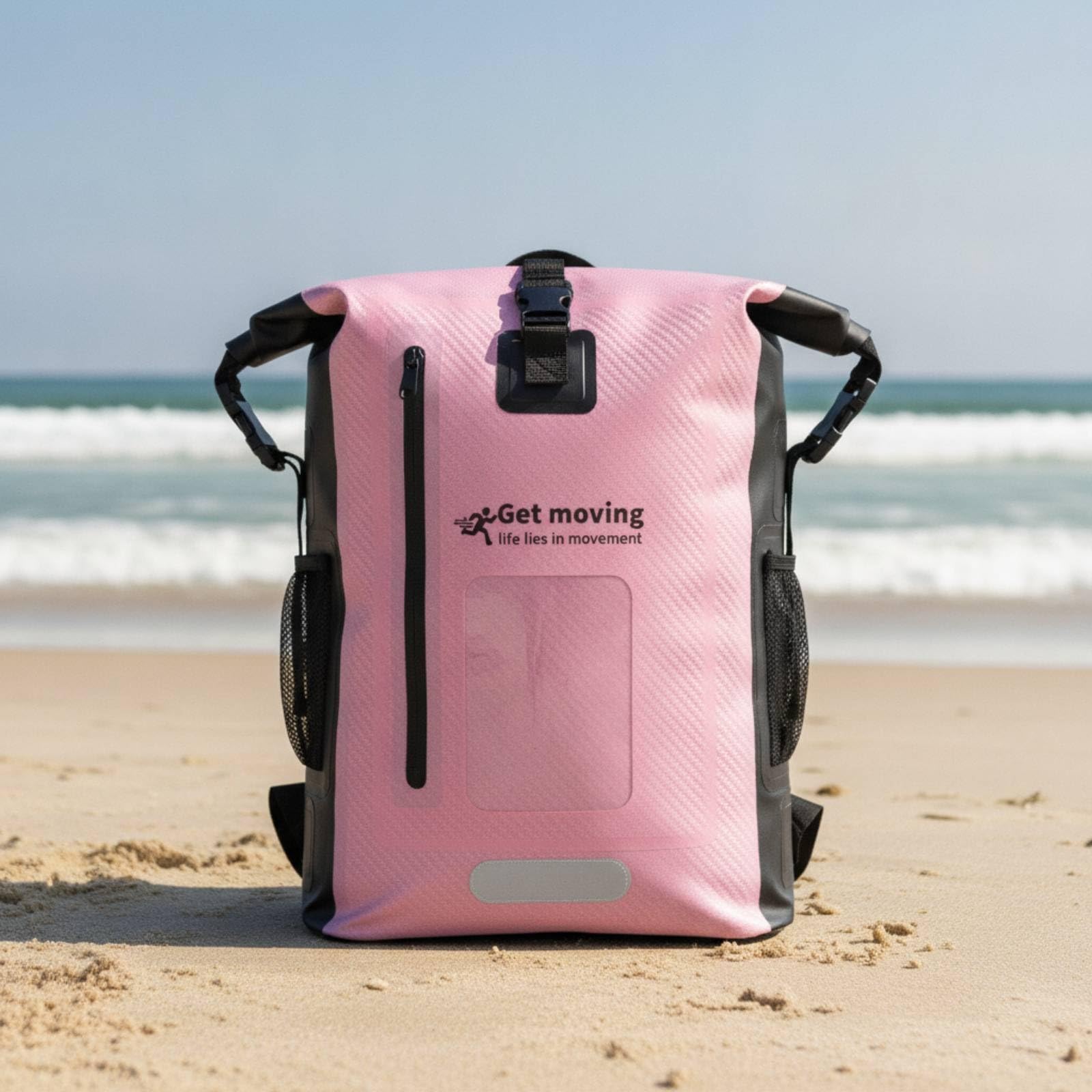 Zaino Impermeabile da Zaino Roll-Top Durevole Borsa per Trekking, Sportivo/Casual, Array, Azzurro
