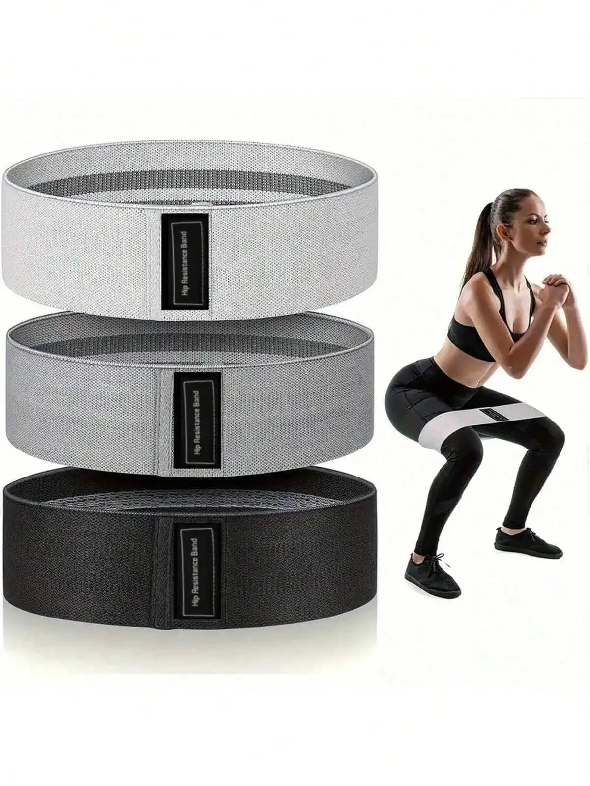 FitnessbäNder Stoff-Widerstands-Hüft-Booty-Bänder
