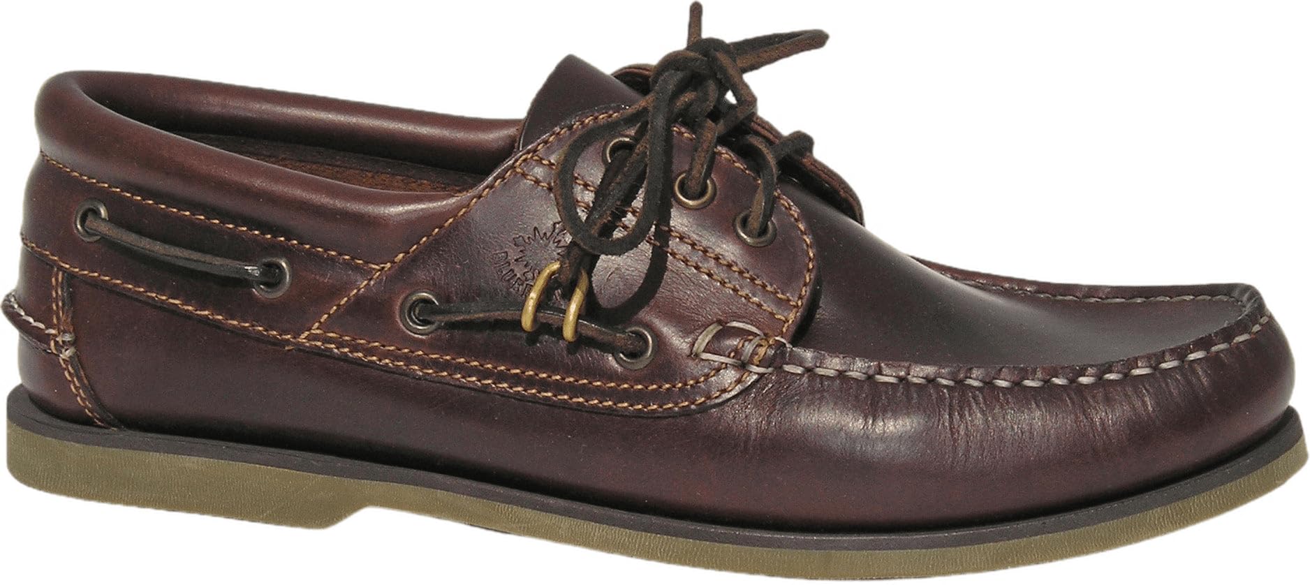 Comfort Segelschuh – Mokassin Bootschuh aus salzwasserresistentem Pull-Up Cyclon Leder, 3-Loch-Schnürung mit 360° Lederban & gepolsterter Einstieg