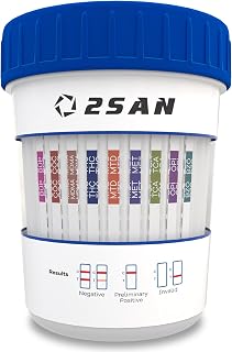 2San 14-Panel Drug Test Cup – Fast 5-Min Results – Screens for THC Cocaine Meth Opiates PCP MDMA Oxy & More – Accurate at-Home Urine Test Kit