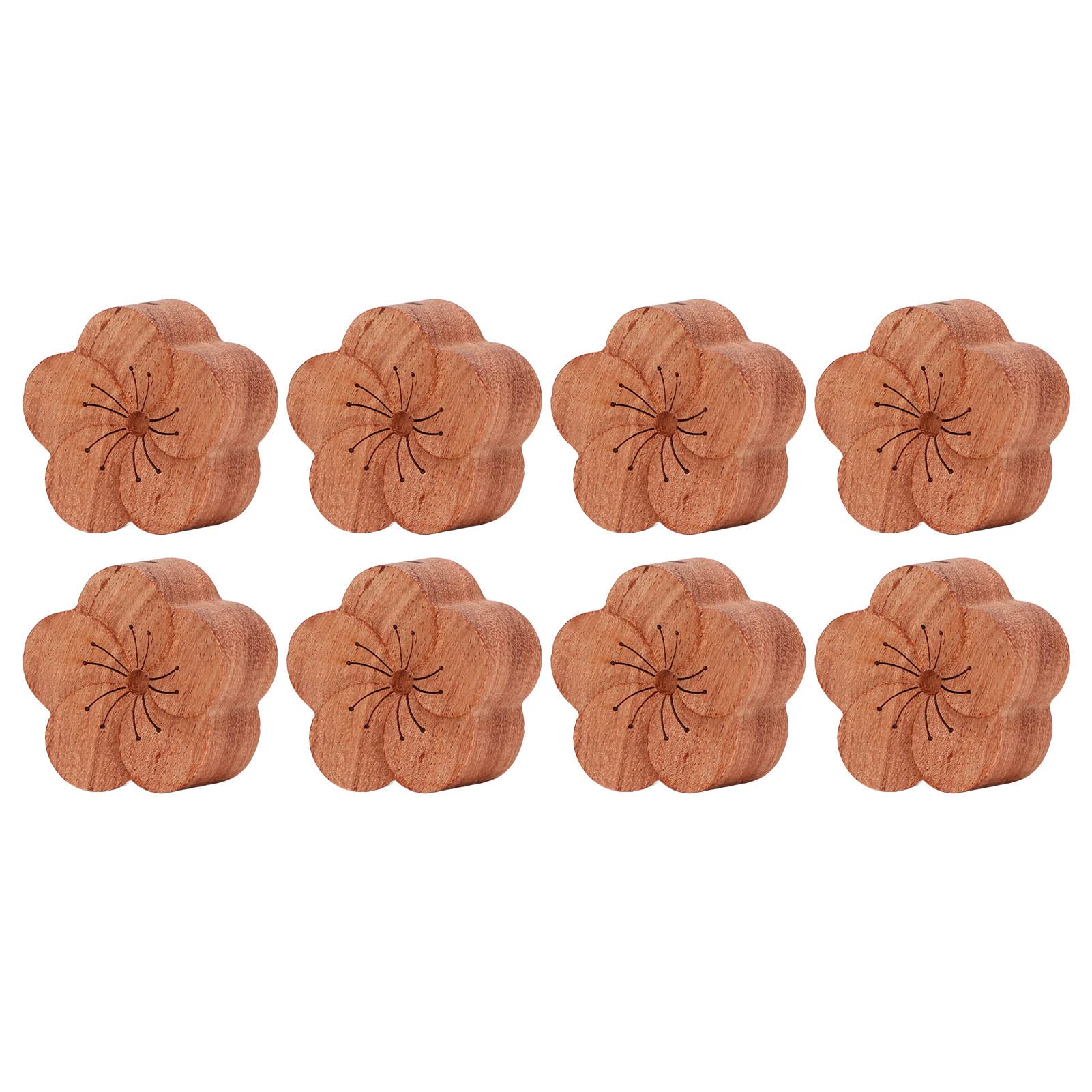 Essential Oil Car Dyfuzor Plum Flower Shape Simple Compact Rosewood Materiał Dyfuzor do codziennego użytku w samochodzie i domu, zestaw 8 szt
