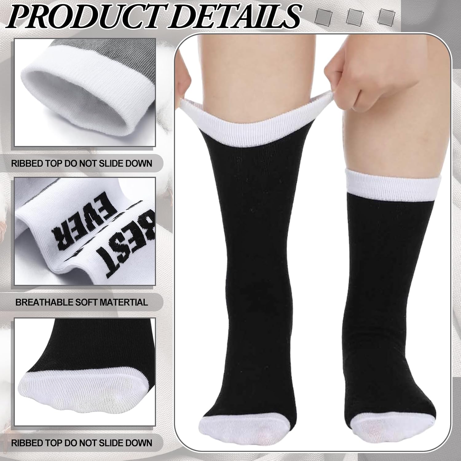 12 Pairs Team Gifts for Employees Appreciation Gift Thank You Team Ever Socks Xmas Stocking Stuffers Adult - Image 5