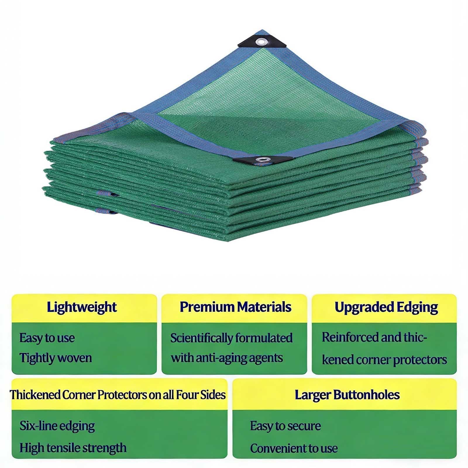 Red de jardín verde oscuro 85% protección UV, fácil de instalar, malla solar para patio y jardín (4 x 6 m) – Solut de bloqueo solar