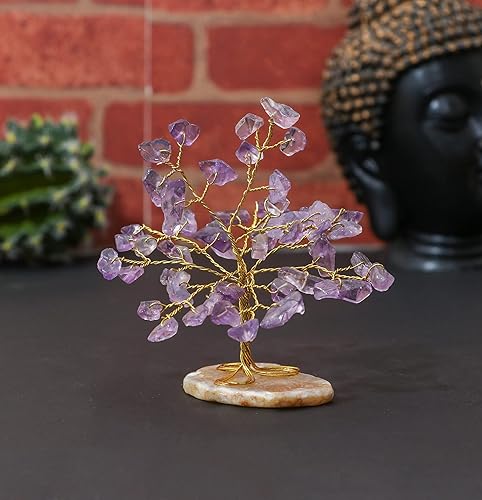 Miniatura 6 de Amatista y mezcla de chakras, mini rebanada de piedras preciosas curativas naturales, árbol de dinero, bonsái, Feng Shui, para regalo espiritual,
