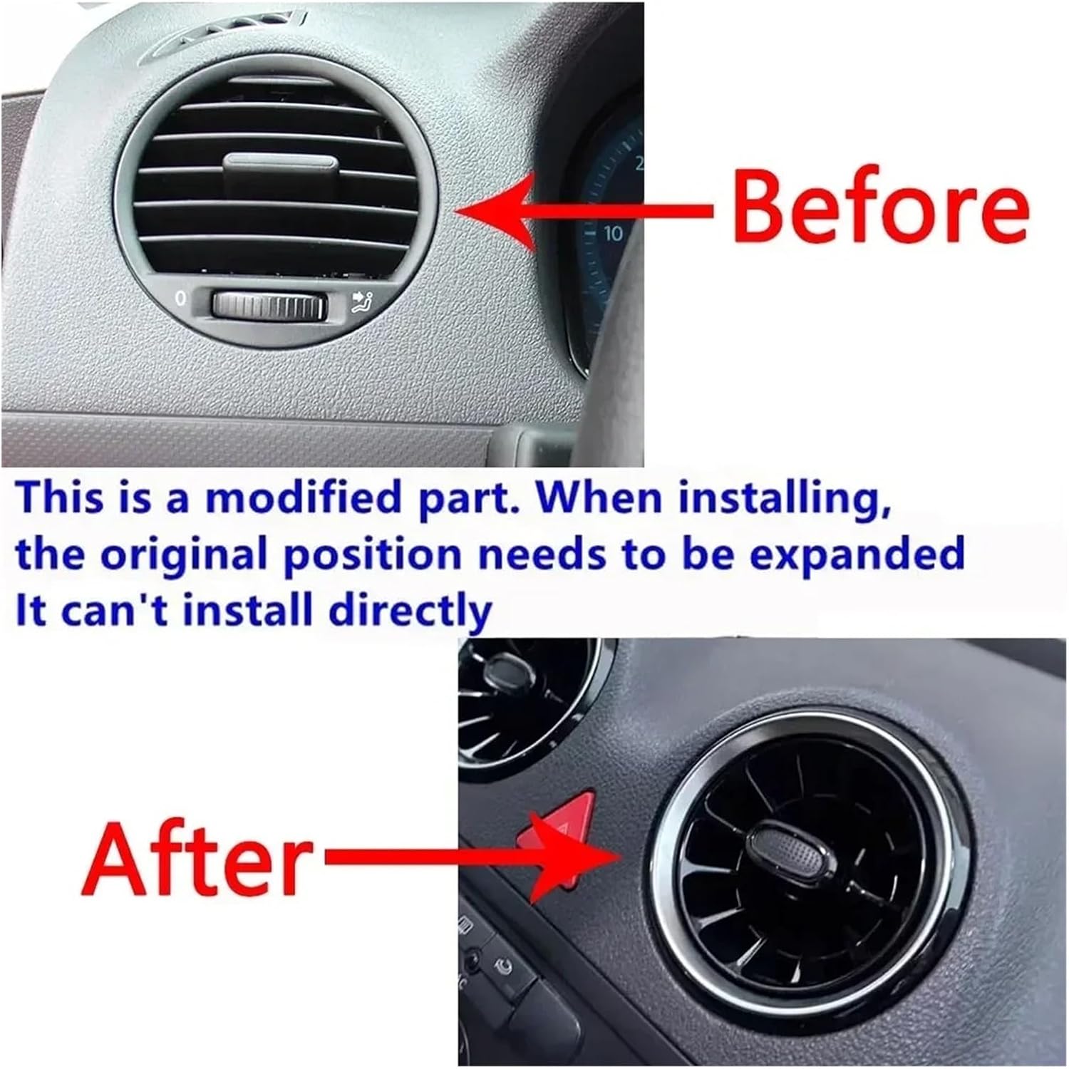 【関税込み】エアコンベント キャディ 2004 2005 2006 2007 2008 2009 2010 車用エアコンベント 中央フロントダッ