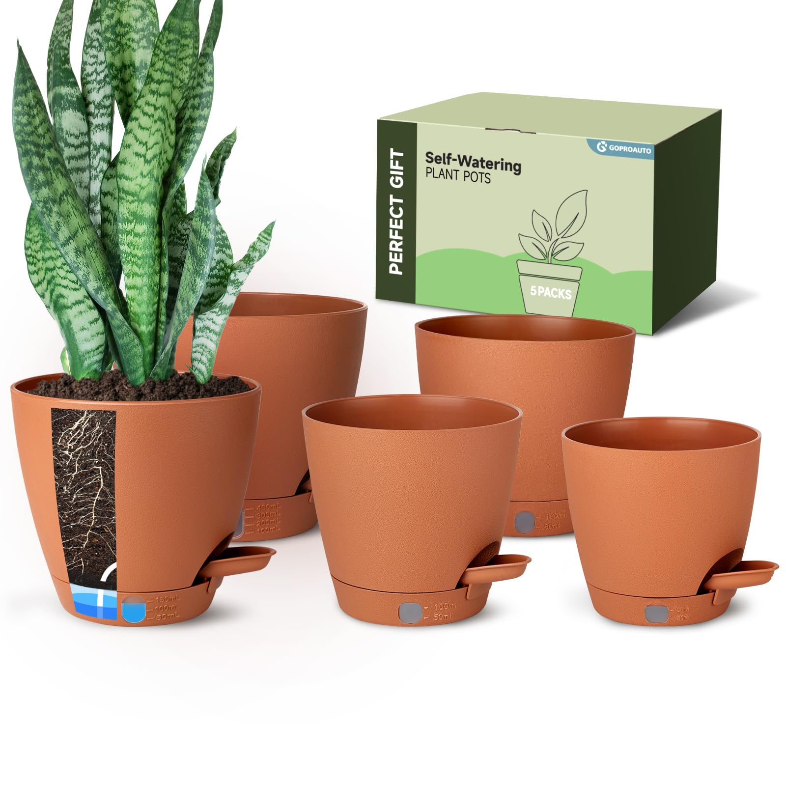 Goproauto Self Watering Pots Set