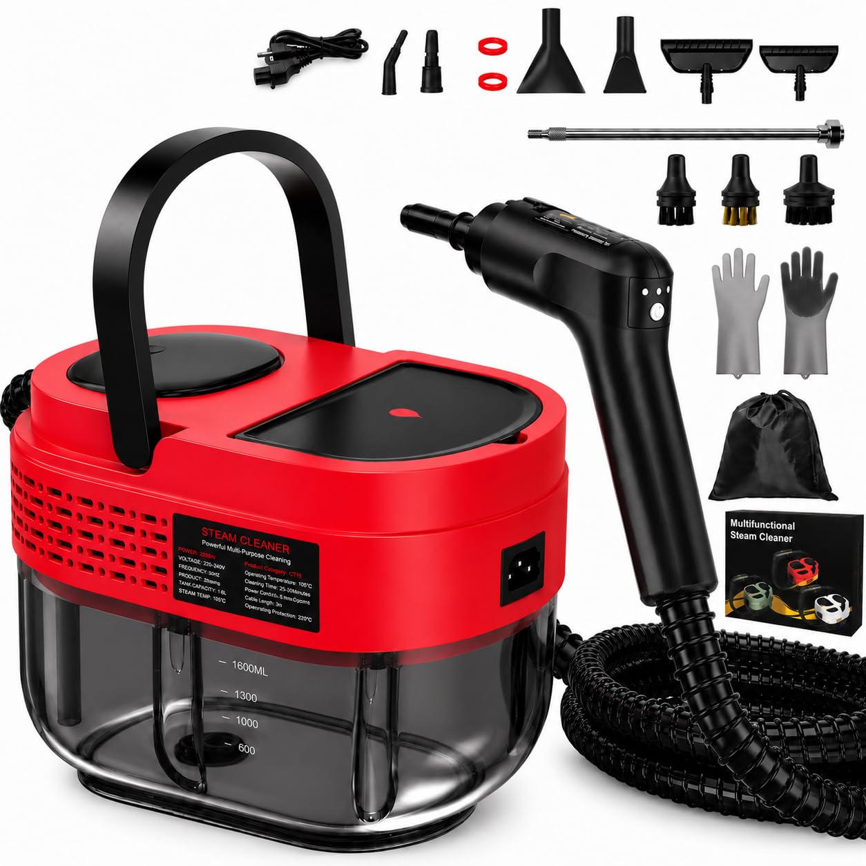 Amazon.com - Goyappin Handheld Steam Cleaner for Home, 2500W High
