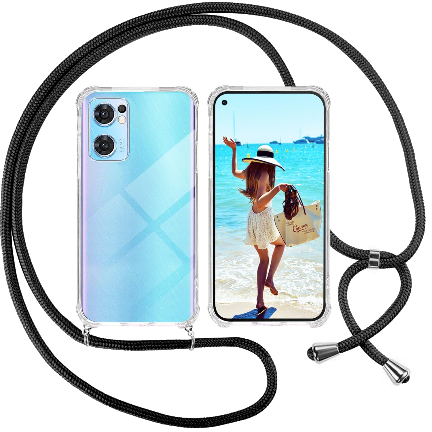 Hsp Custodia per Cellulare Oppo Find X5 Lite Trasparente Silicone