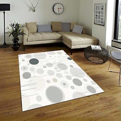 Miniatura 3 de Alfombra geométrica abstracta con estampado artístico, alfombra antideslizante para sala de estar, comedor, dormitorio, cocina, decoración del hogar