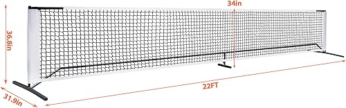 Miniatura 6 de F2C Portable 22FT Pickleball Net Set Regulation Size Soccer Tennis Net with Court Markers,Game Set System with Metal Frame Stand and Carrying Bag