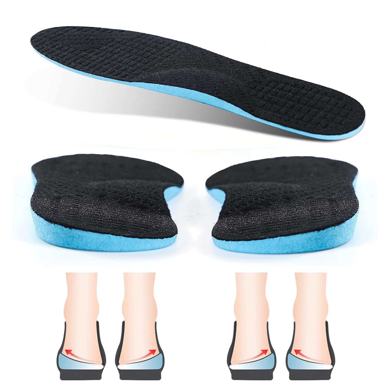 XINIFOOT Solette Correttive Per Supinazione Per Uomo E Donna, Solette Ortopediche Per Correggere Piedi Piatti, Gambe A O/X, Gambe Arcuate, Dolore Al Tallone (Colore: O-gamba)