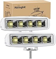 Vista 22 de Nilight Barra de Luz LED Ámbar de 6 Pulgadas 2PCS 18W Spot Conducción Niebla Fila Única Fuera de Carretera Luces de Barco Conducción Parachoques