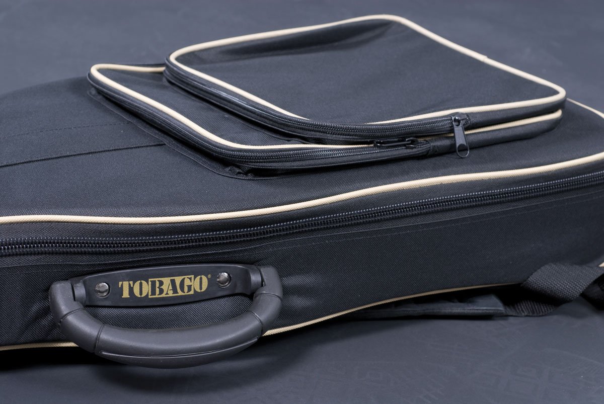 TOBAGO Housse 45 Soft Case Guitare Classique, Polyester, Poche frontale, Noir