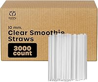 Vista 6 de Comfy Package Pajitas jumbo para batidos, paquete de 100 pajitas Boba y batido de plástico transparente