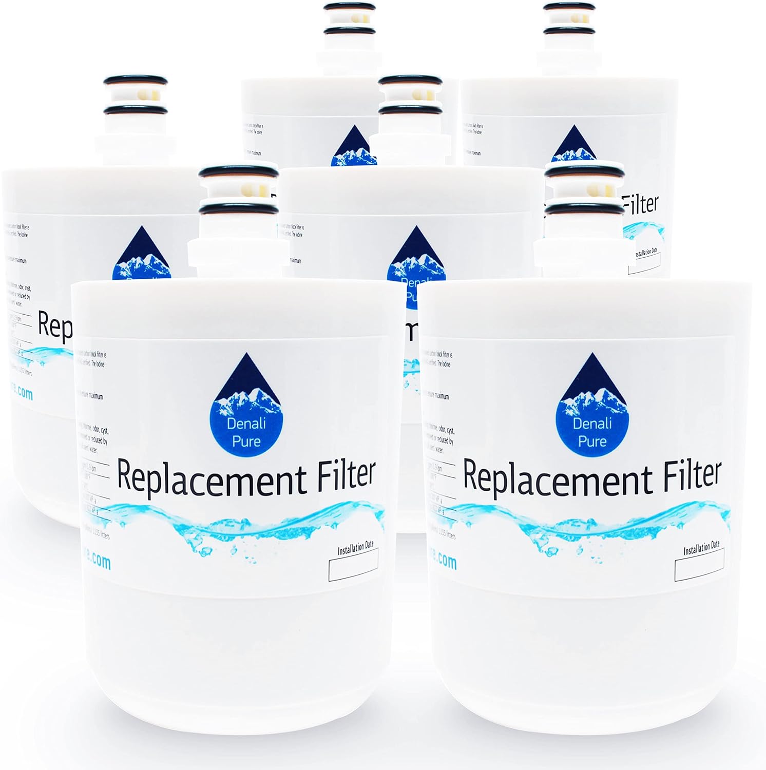 6-Pack Replacement for LG LSC26905TTLG Refrigerator Water Filter - Compatible with LG 5231JA2002A, LT500P Fridge Water Filter Cartridge