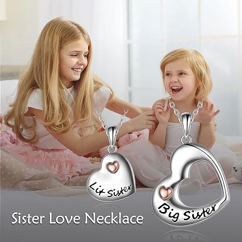 Miniatura 2 de POPLYKE Collar de plata de ley para padre e hija, para el día de la madre, regalo de cumpleaños para mujeres, mamá, hija, papá, esposa