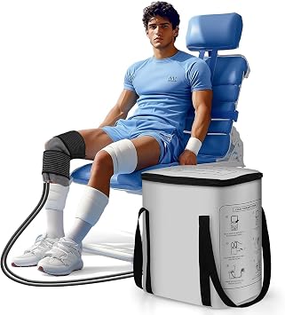 Cryo Cuff Knee Cold Therapy Machine, Ice Therapy Machine with 14L Super Large for After Surgery, 6 Adjustable Water Flow Levels Knee Cold Compress Kit for Shoulder Ankle, Back