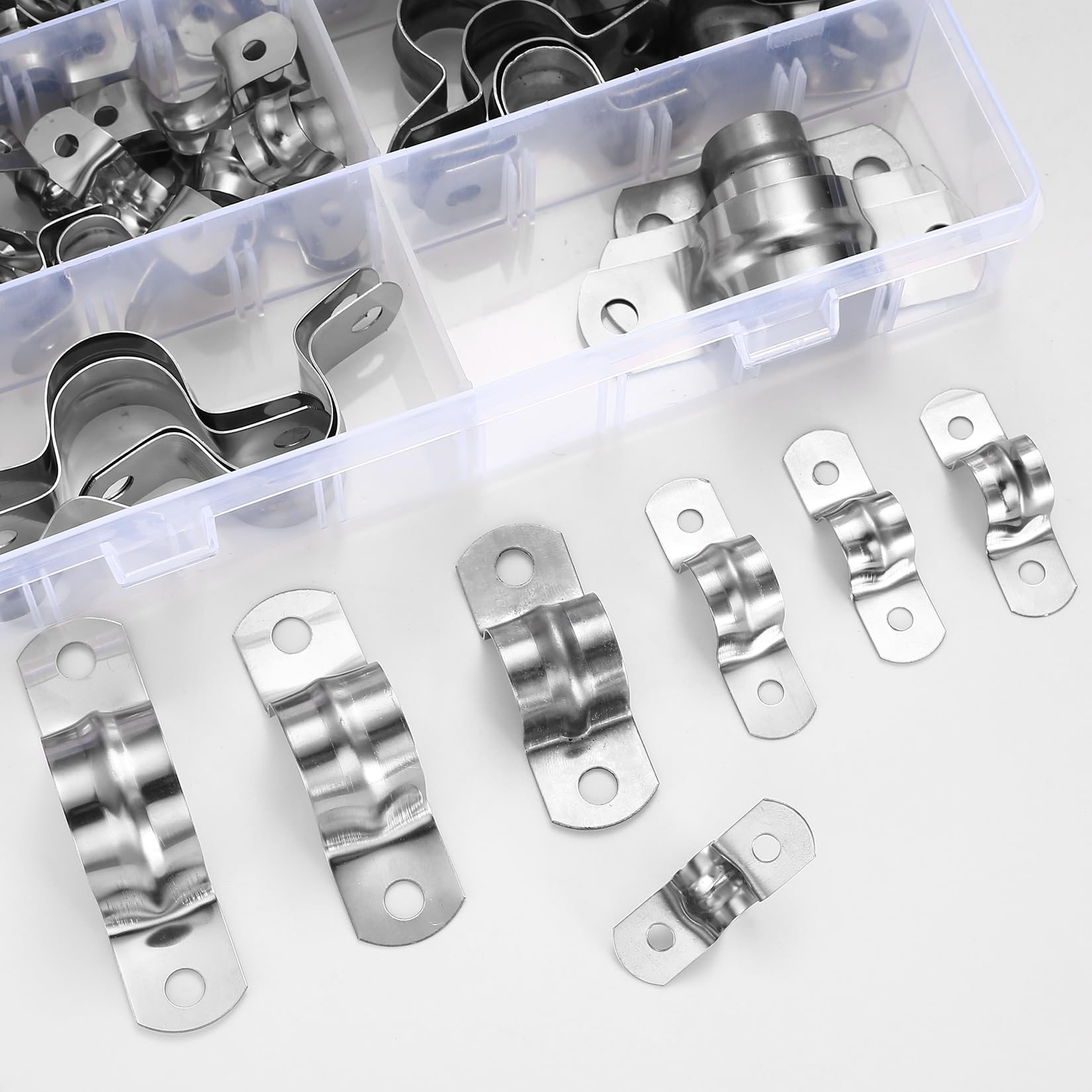 Edelstahl Rohrklemme U-Bügel 90 Mm, 2-Teilig - Für Rohre, Kabel & Halterungen