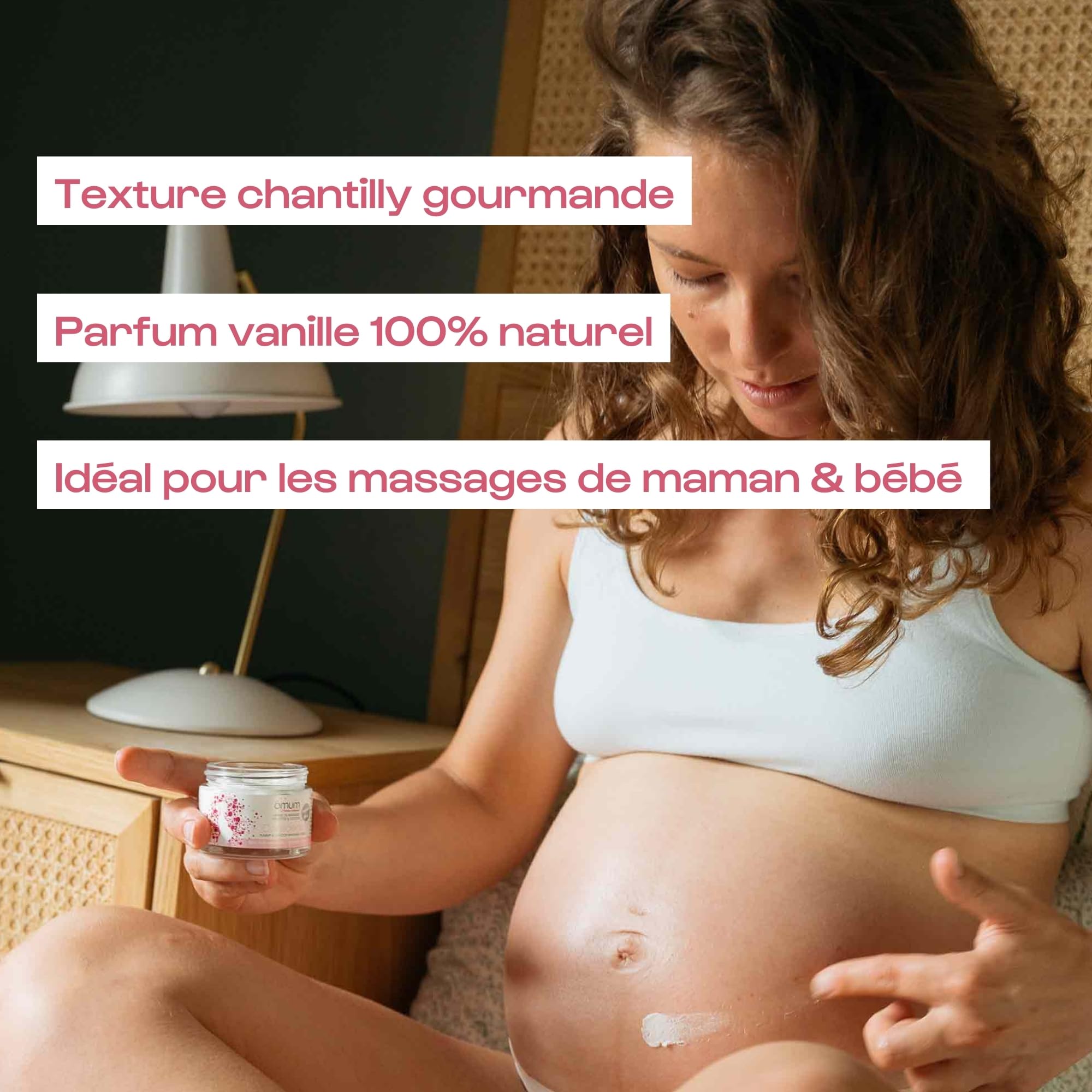OMUM - Coffret Future Maman - 1 huile sèche La Surdouée + 1 crème de massage La Confidente + 1 crème rééquilibrante Ma Jolie Peau - Bio & Vegan - Elasticité et hydratation de la peau
