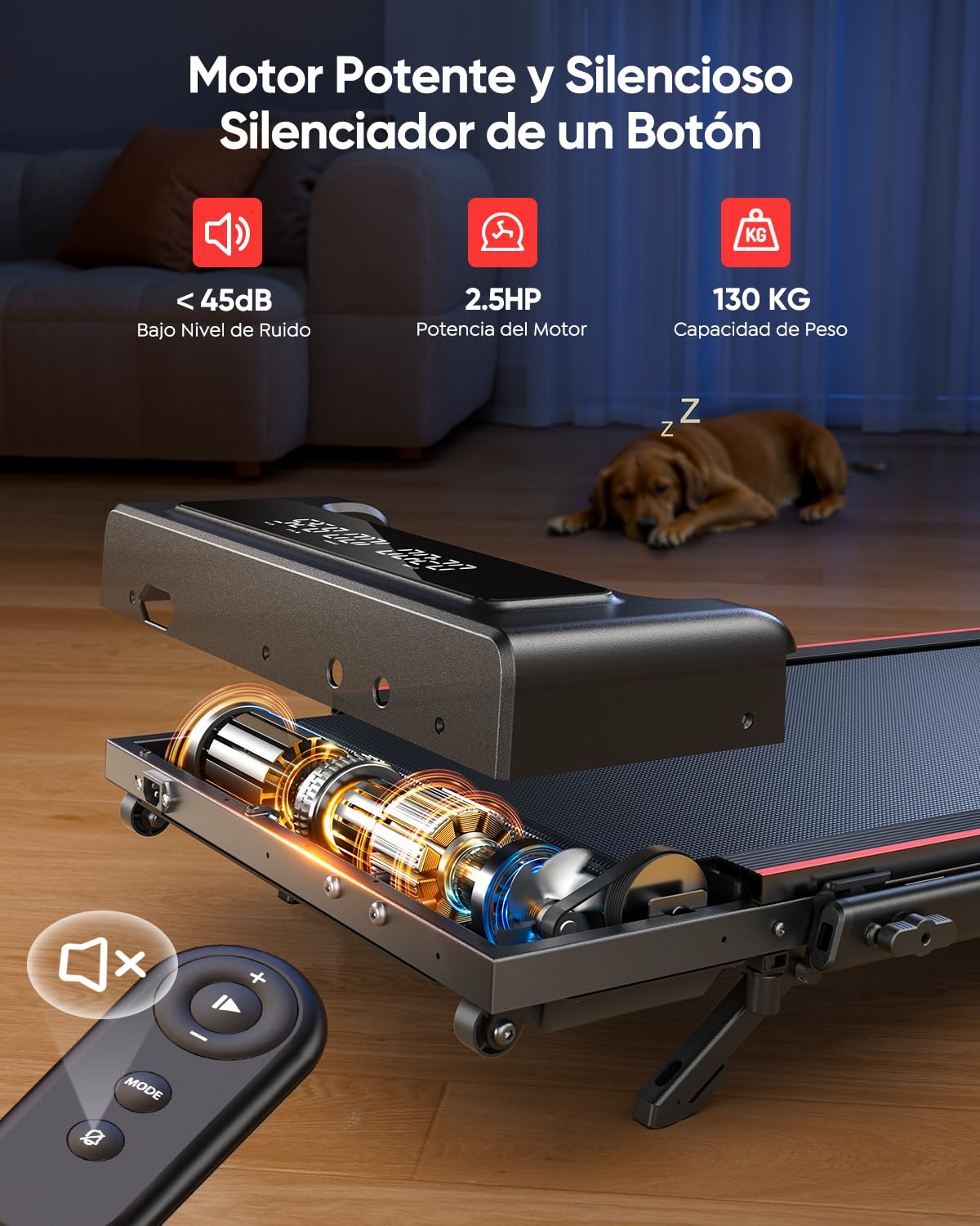 4en1Tapis de Course, inclinable de 9%,12km/h,Tapis de Marche Pliable,Foldable Treadmill,Walking Pad,Compact et Portable,2.5 HP, Peut être placé sous Le canapé,Double écran LED, adapté au Bureau
