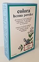 Vista 1 de Colora Tinte en polvo de henna para el cabello, negro, 2 onzas (paquete de 3)