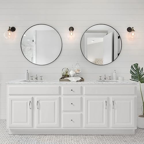 Vista 9 de Concord Mueble de baño de 1.82 m, listo para ensamblar, madera maciza, blanco – Design House, 541086