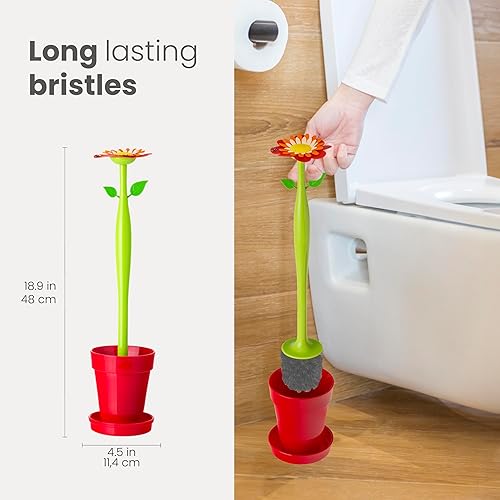 Miniatura 2 de Vigar Flower Power - Juego de inodoro de 4-12 pulgadas x 9 pulgadas rojo verde