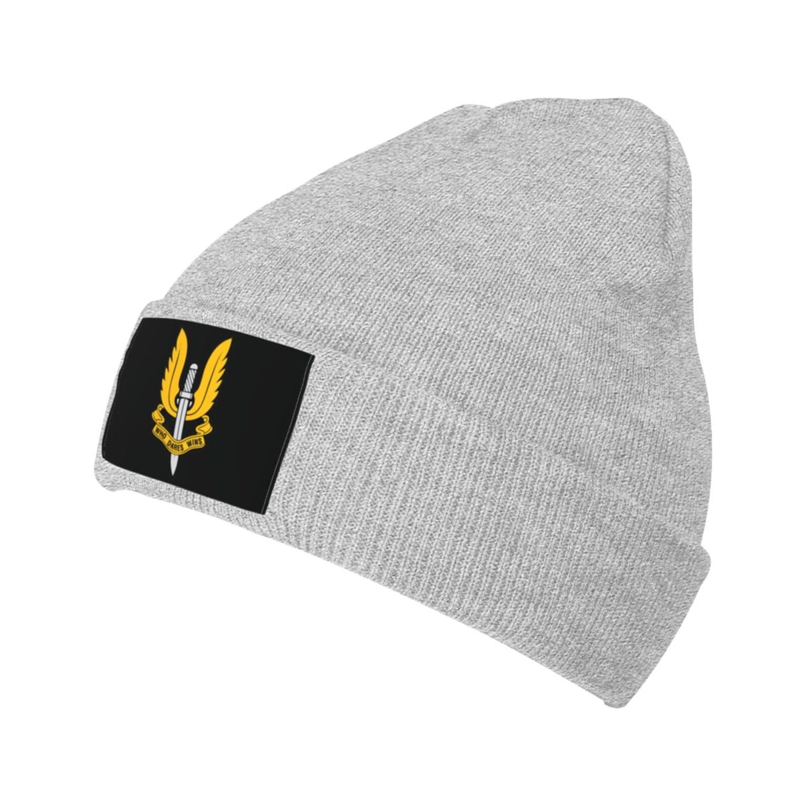 KWQDOZF SAS Special Air Service,Knitted Hats, Knitted Skull Hats, Pullover Hats, Unisex Black