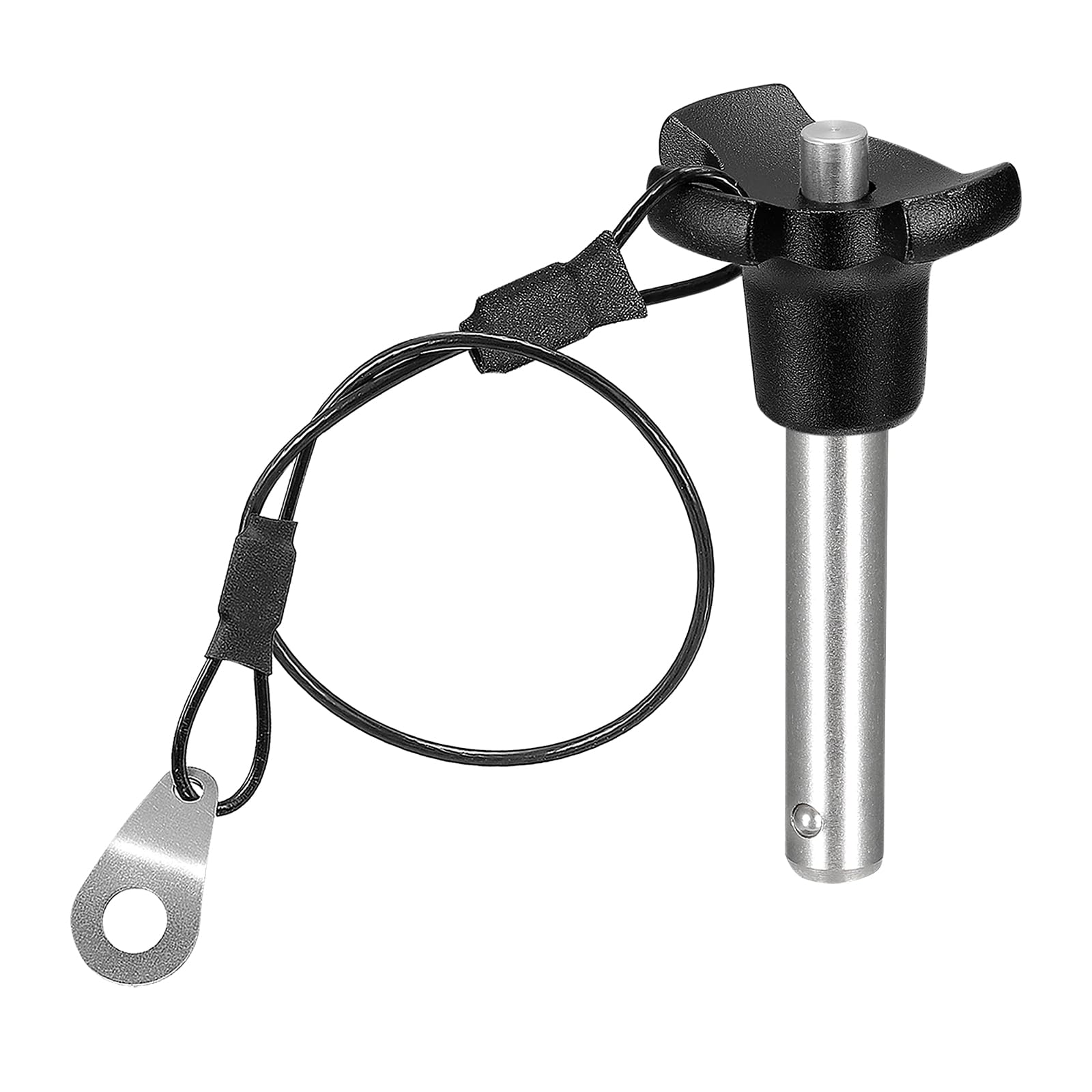 DTGN 8mmx31mm(DxL) Quick Release Pin - Good for Quickly Connecting Hooking Up Components - 304 Stainless Steel Triangular Push-Button Ball Locking Pins with Wire - Silver