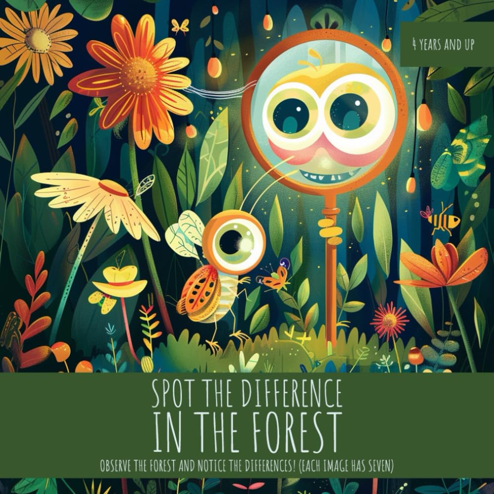Spot the Difference - In the Forest! A Book for Kids Ages 4 and Up | Activity book | Seek and find | Book for children