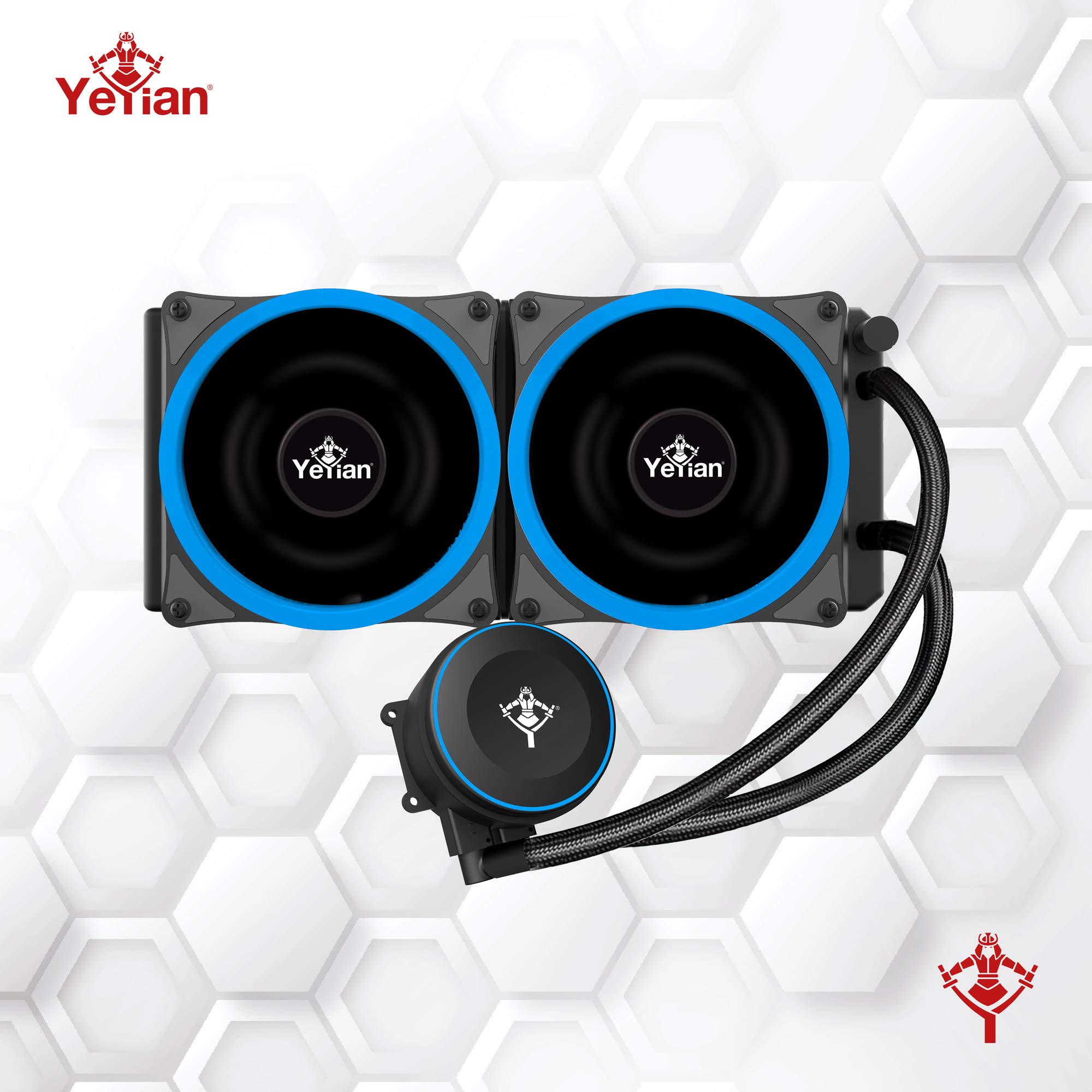Yeyian Sistema de refrigeracion liquida Gaming Serie 2400, para Ordenador de sobremesa, 240mm, 2 Ventiladores RGB (wc2400)