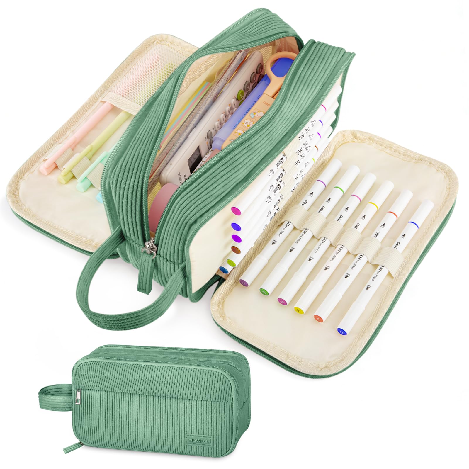 YILANCOL Cute Big Pencil Case Pouch Bag with Handle for Teen Girls Boy Gift