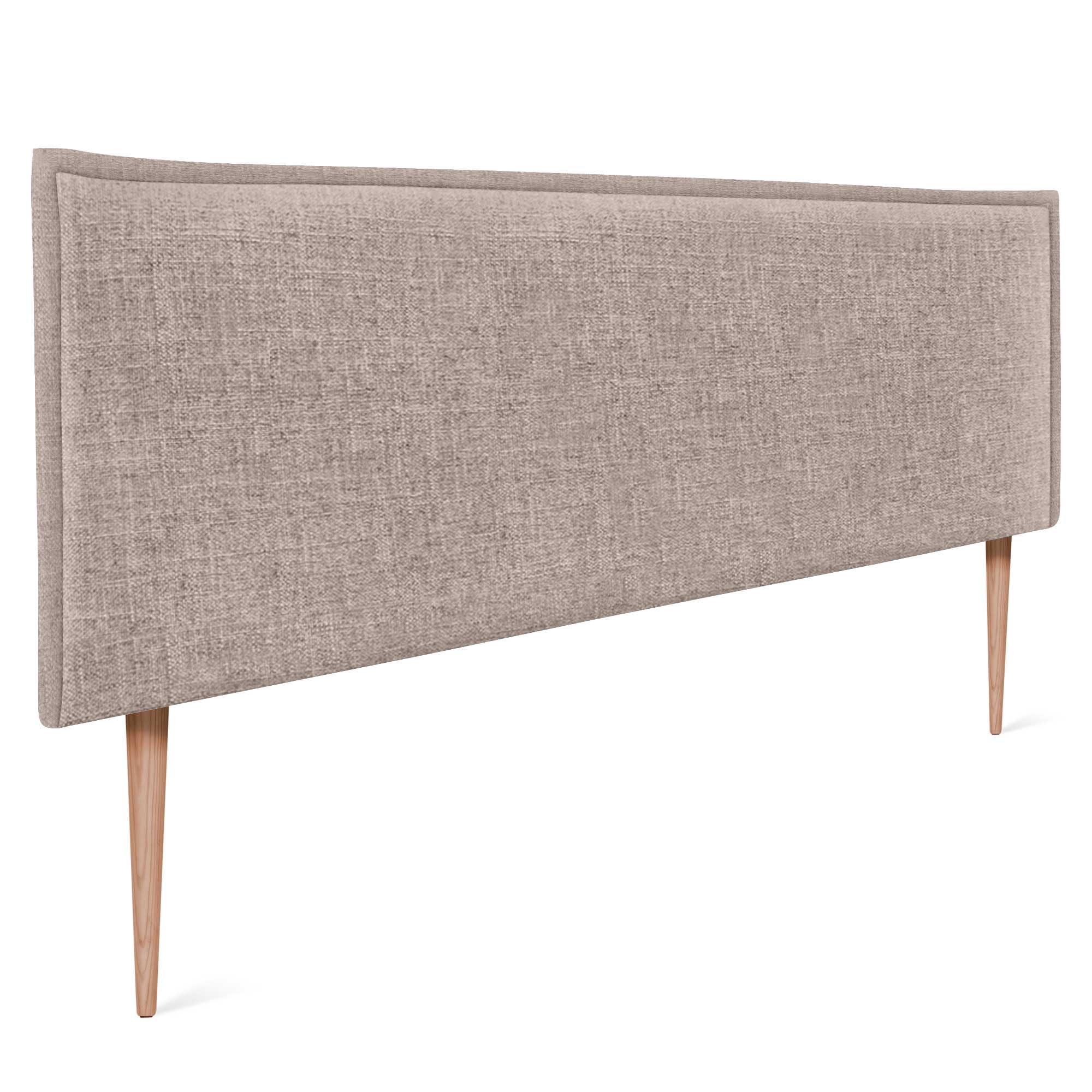 DHOME Tête de lit en Lin Naturel uni avec Bordure tête tapissée Lit Chambre Moderne Top Trending (Terrain, 160x105cm avec Pieds (Lits 150/160))