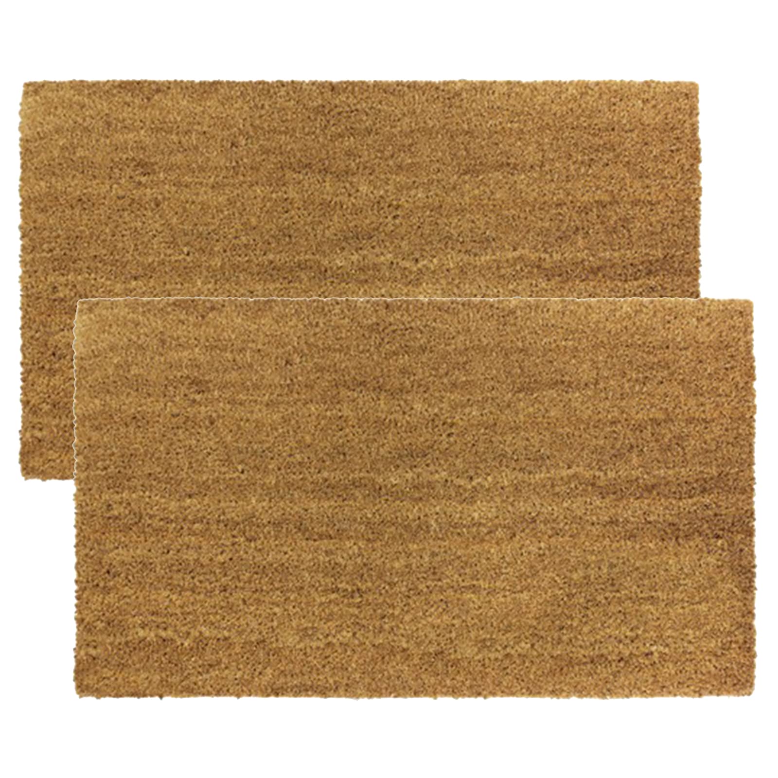 LSC Coir Door Mat Non Slip Heavy Duty Welcome Doormat For Entrance Indoor & Outdoor Rug For Garden and Patio (Pack of 2, Size 70 x 40 cm)