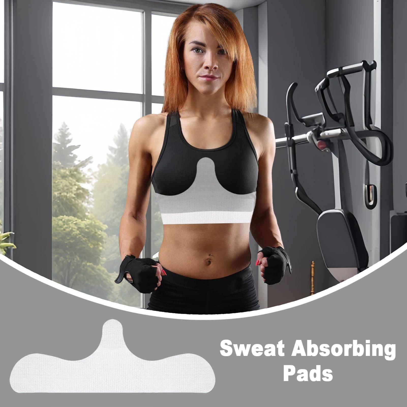 Forro de algodón para brasier, 10 almohadillas absorbentes de pecho, absorbe el sudor debajo del pecho, soporte cómodo, deja de frotar, absorbe la humedad, soporte fresco para mujeres sudando