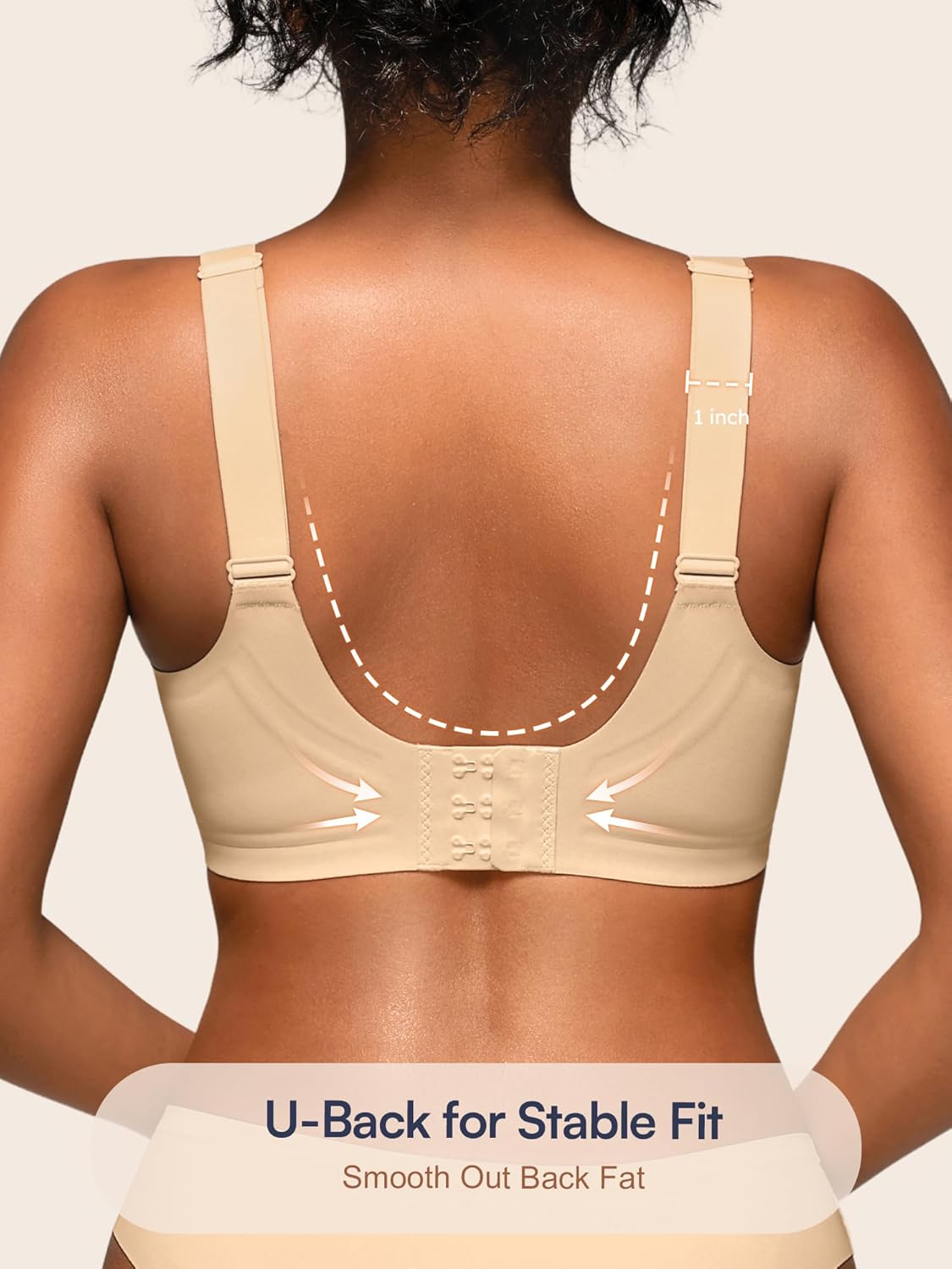 Wireless Jelly Bras for Women - Plus Size Full Coverage Seamless Bra No Underwire, Supportive T-Shirt Bralette for Older - Image 4