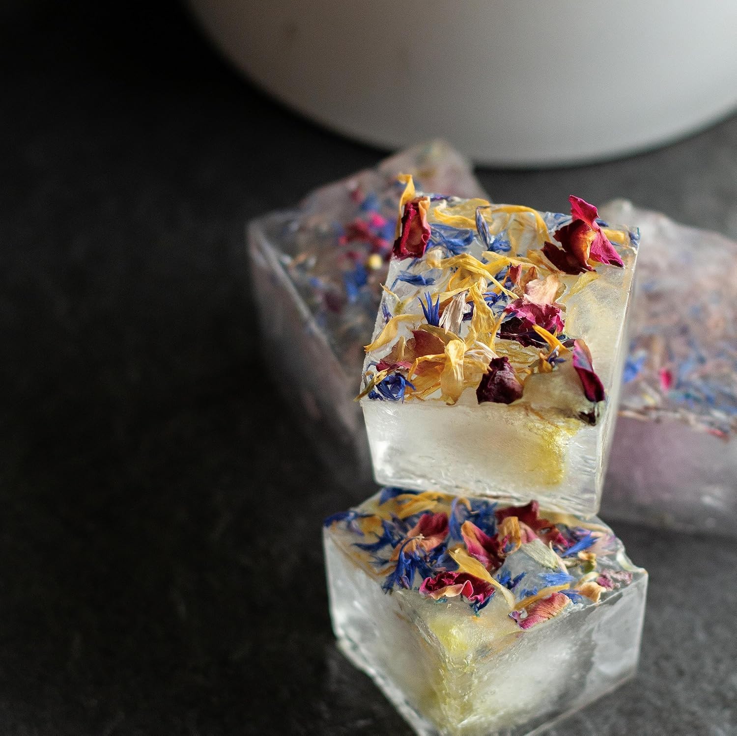 Naturals Brilliant Flower Petal Blend - Edible blend of calendula, blue cornflower and rose petals, all natural, food-grade, dried floral mix for baking, cocktails & garnish