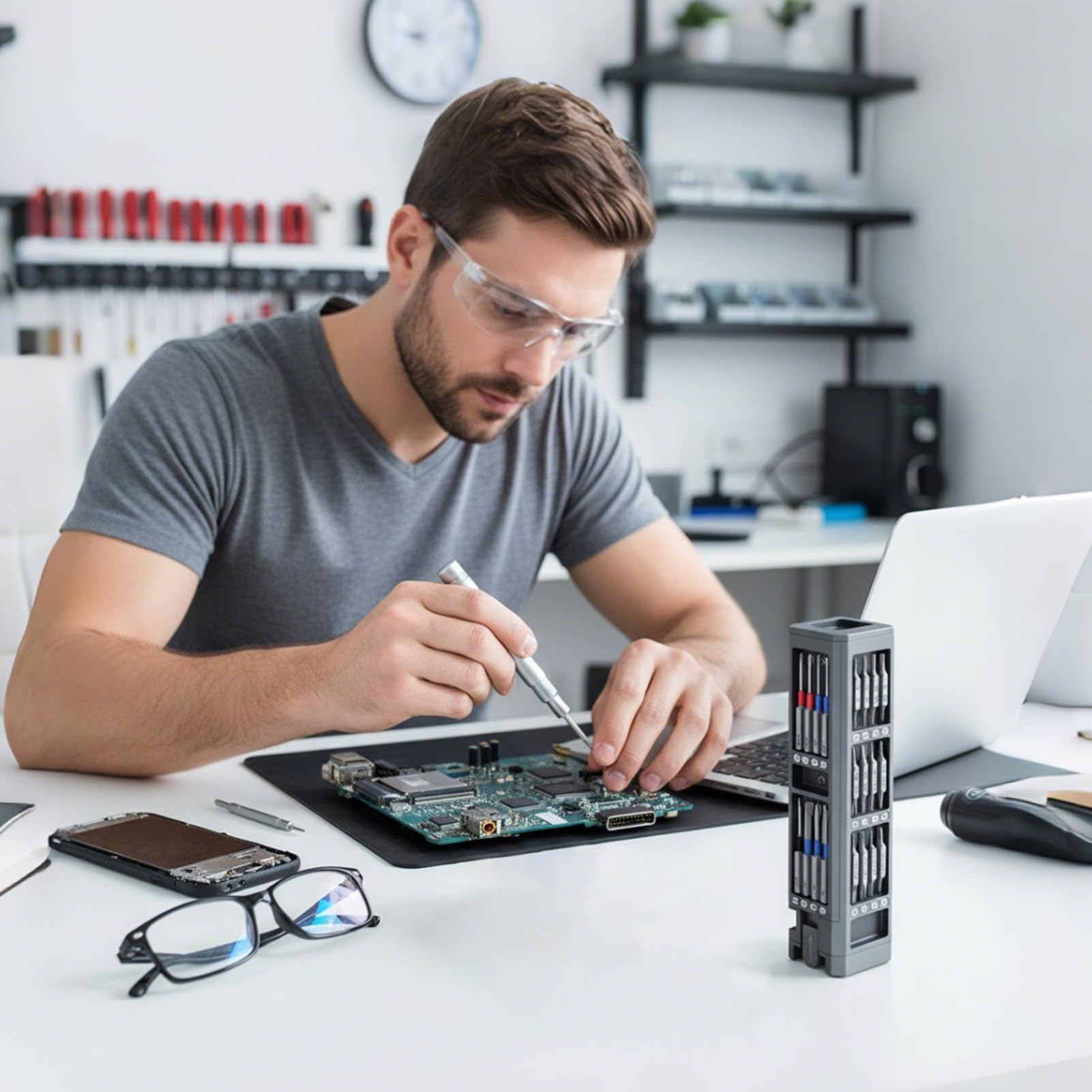 Juego de Destornilladores Magnéticos Kit de Herramientas de Reparación 71 | Kit De Destornilladores Para El Hogar Para Electrónica Hogar Industria Teléfono Ordenador Reloj Portátil
