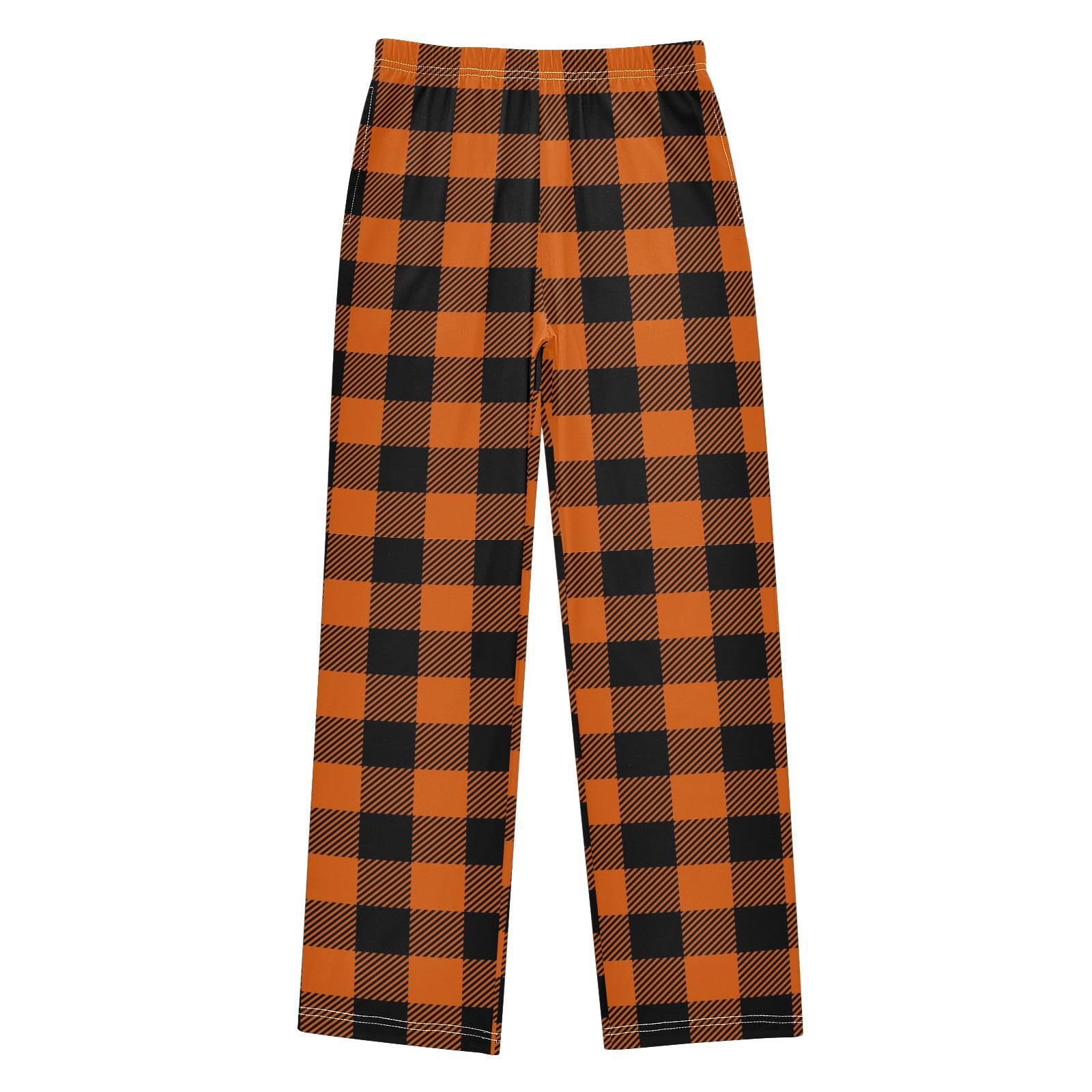 Orange Green Tartan Plaid Pajama Pants Pajama Bottoms Soft Sleep Pjs Lounge Pants S