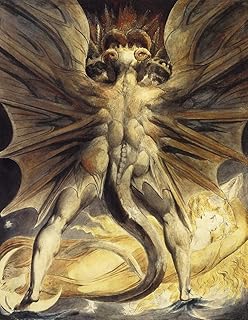 Berkin Arts William Blake Giclée Tela Stampa La Pittura Poster Riproduzione(Il Grande Drago Rosso e la Donna Vestiti di Sole)