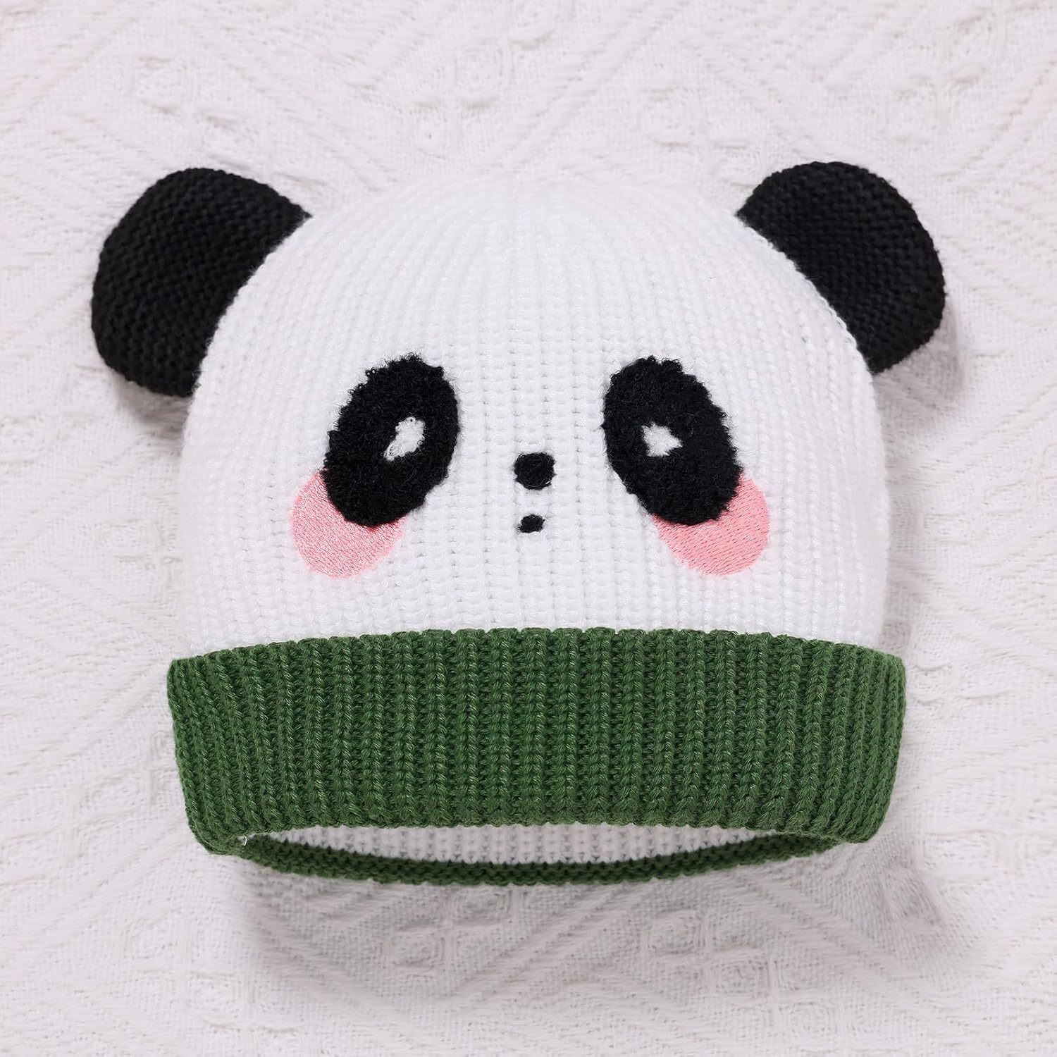 FYMNSI Toddler Sweater Baby Boys Crochet Chunky Long Sleeve Knit Embroidered Pullover Sweater Top and Hat Fall Winter Outfit