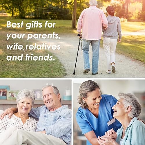 Miniatura 7 de Walking Cane ANCKNE Cane for Woman  Lightweight, 5-Level Height Adjustable and Aluminum Folding Canes for Seniors  Ergonomic Wheeled Handle