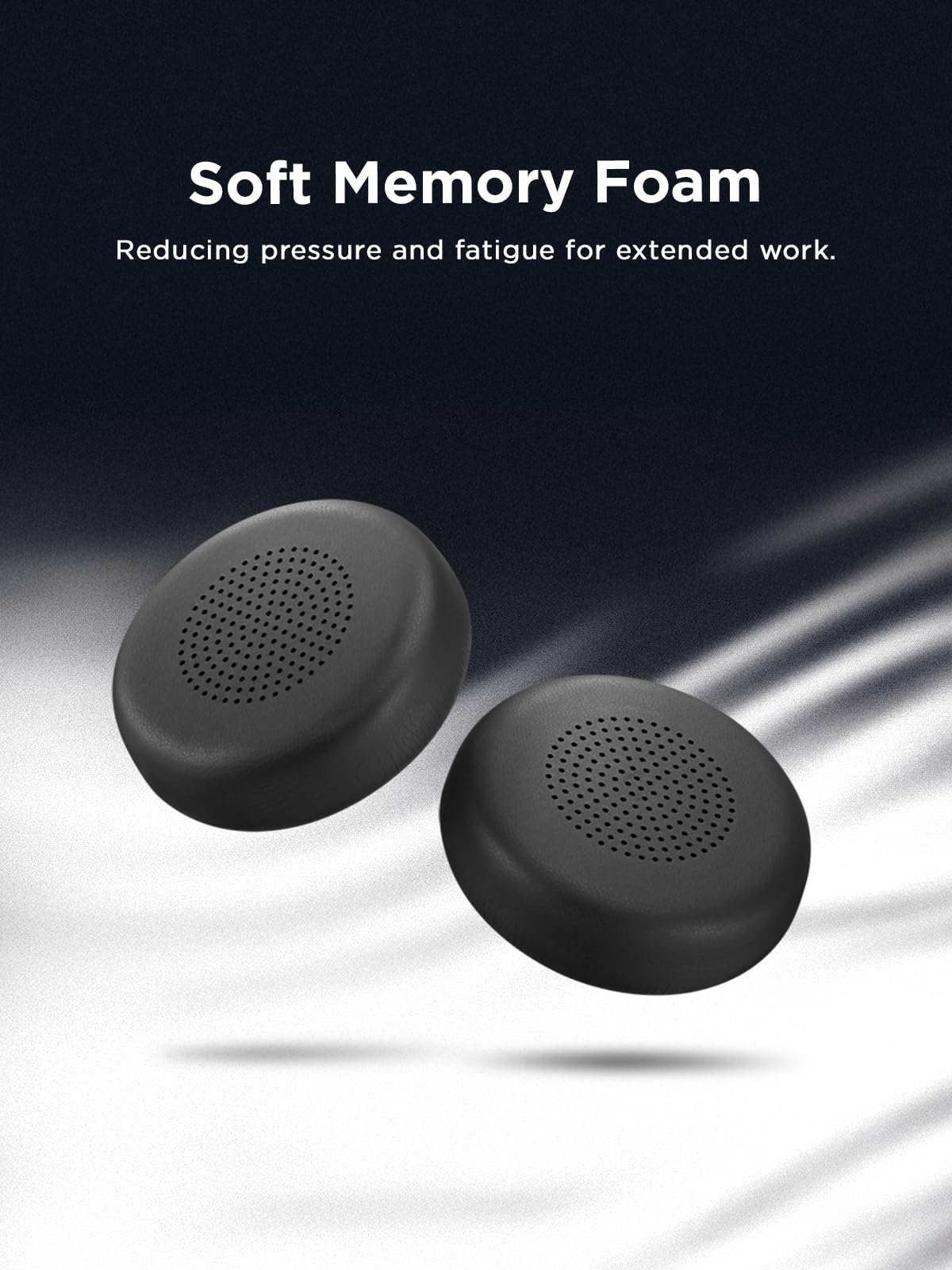 Coussinets de Rechange pour Casque sans Fil Lenovo - 5 Ensembles (10 pièces) - Mousse à mémoire de Forme - Noir
