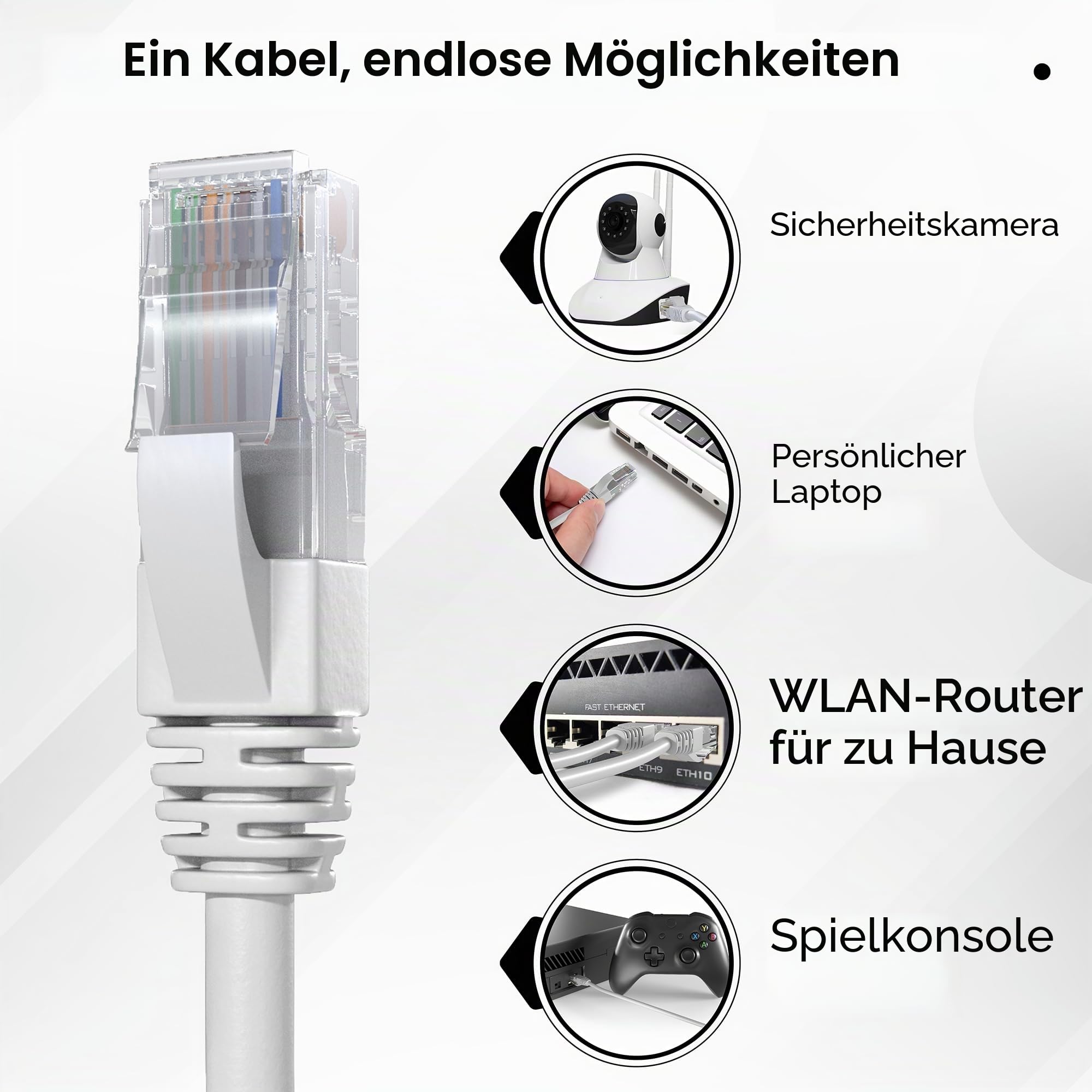 Mr. Tronic 305m Ethernet Netzwerkkabel Cat 5E, LAN Netzwerkkabel Für Schnelle & Zuverlässige Internet, AWG24 Massenkabel Cat 5E | Bulk Kabel 1 Gbps, 100 MHz, UTP CCA (305 Meter, Grau)