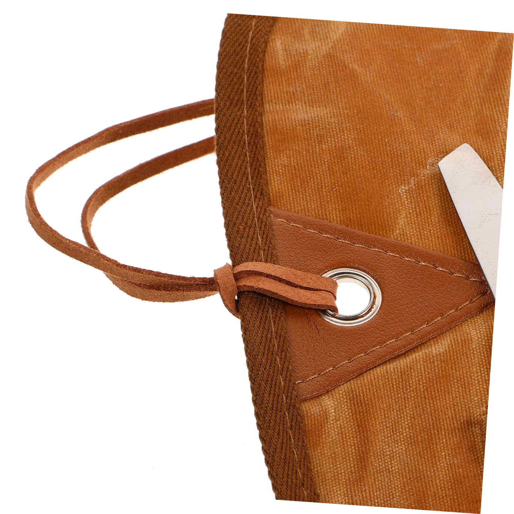 Outdoor Besteck Satz für 3 Personen mit Bestecktasche aus Edelstahl | Braun, Überwachstes Canvas und Nylon, mit Löffeln und Gabeln, für Reisen und Campingtouren