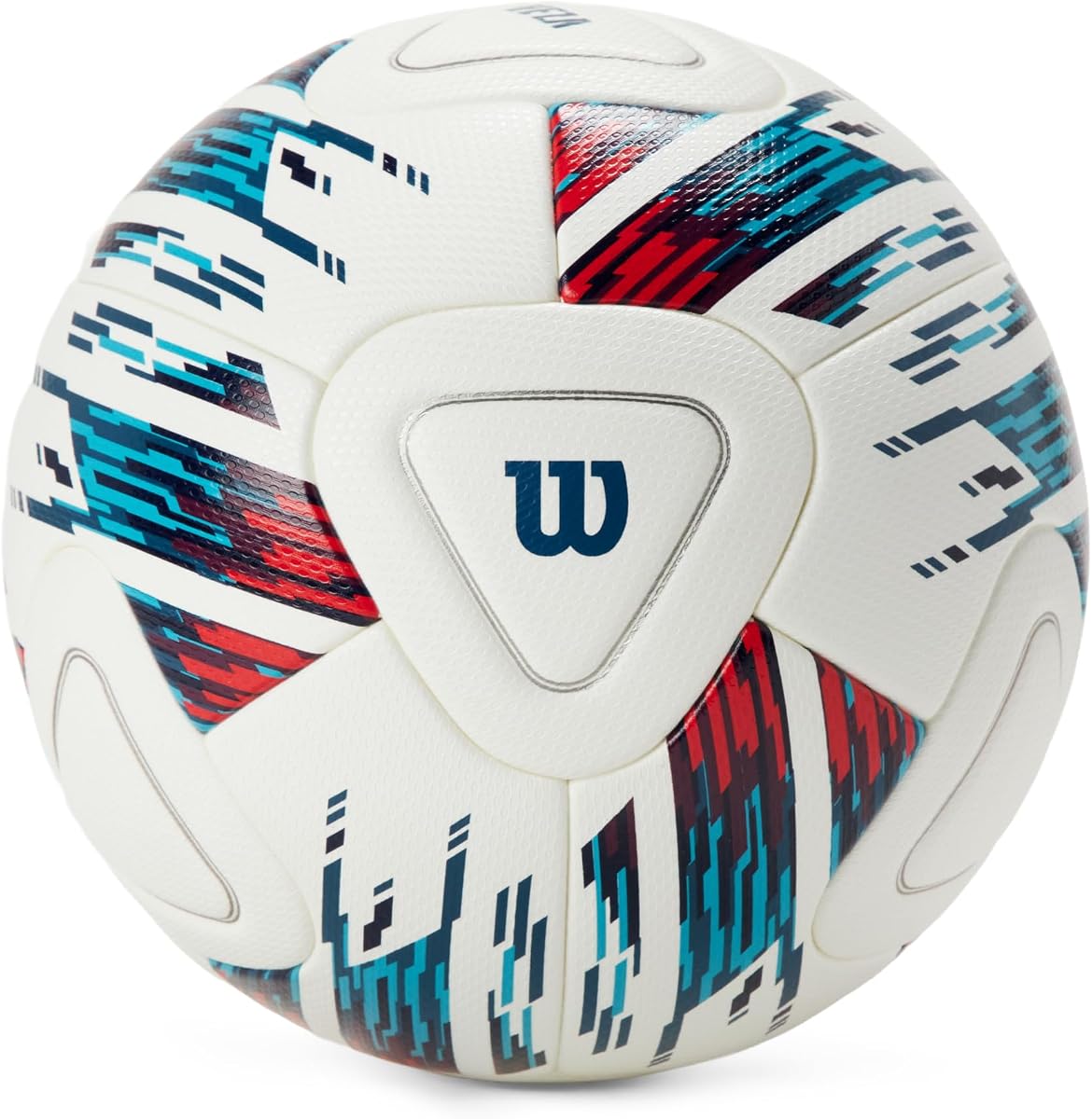 WILSON NCAA Veza Match Balón de fútbol - Tamaño 5, Blanco/Azul/Púrpura